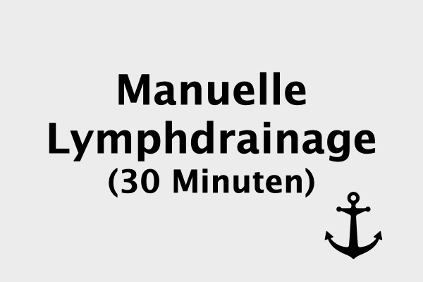 Manuelle Lymphdrainage 30 Min.